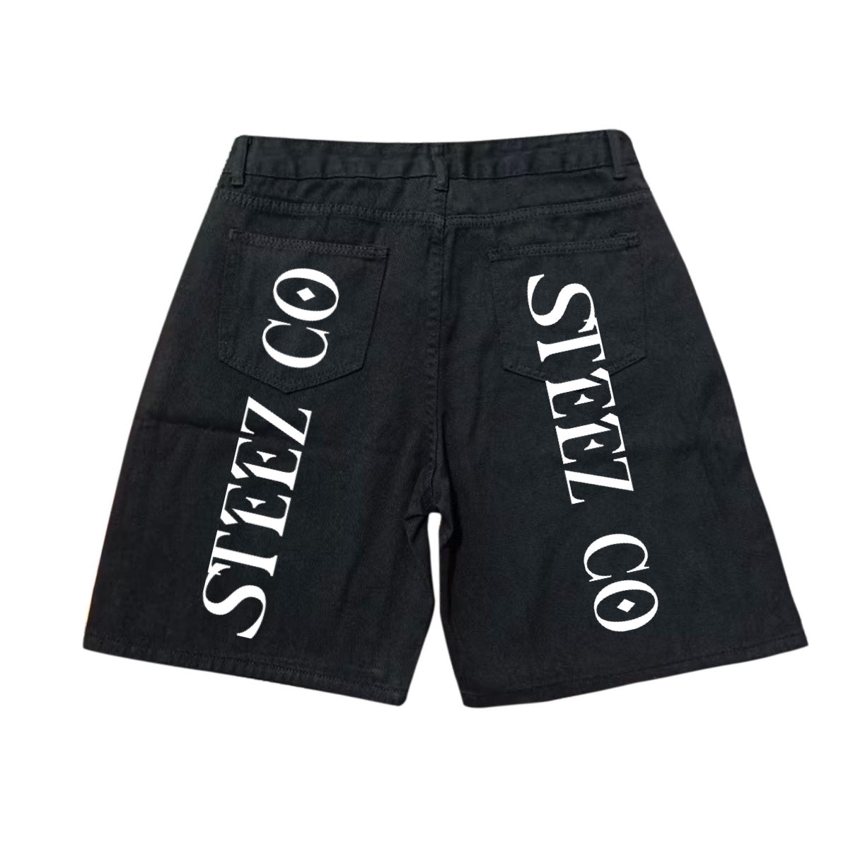 Black Denim Jorts