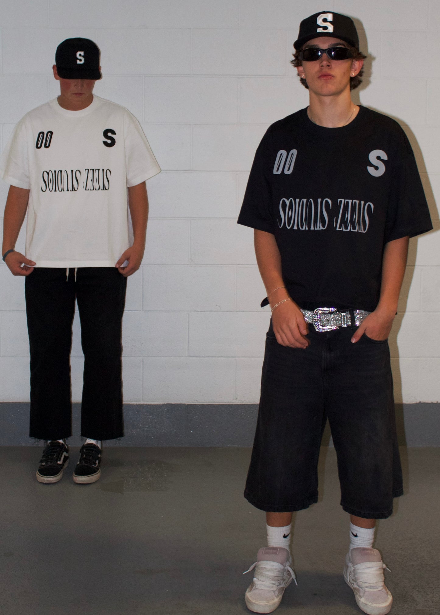 Black Upside Down Jersey style Heavyweight Tshirt