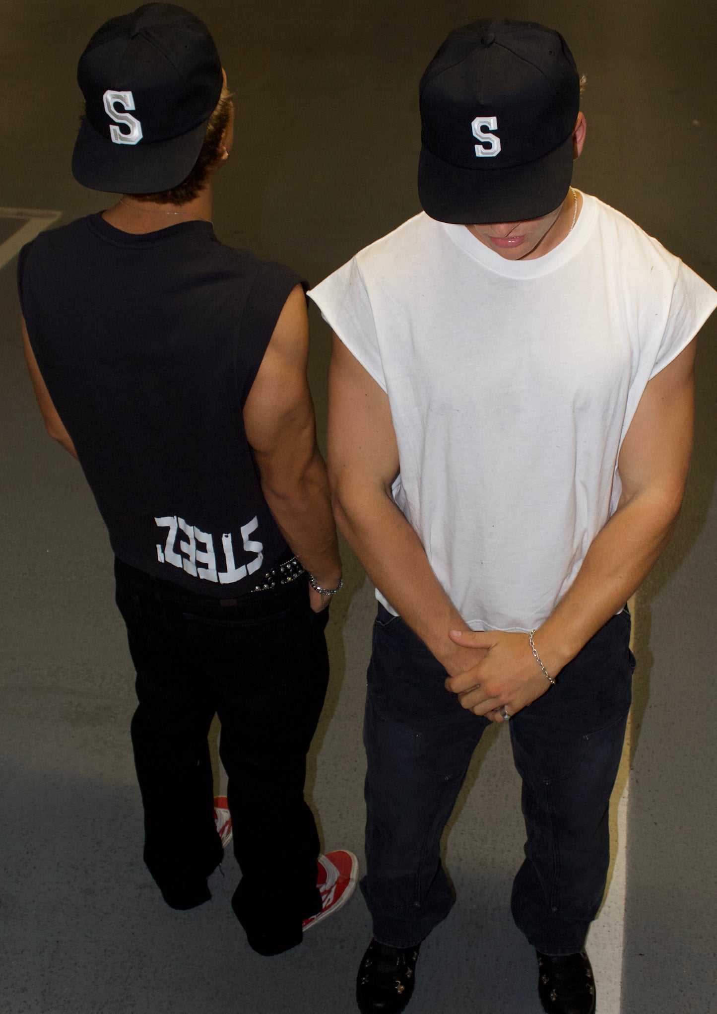 White Cropped Cutoff Muscle Tee