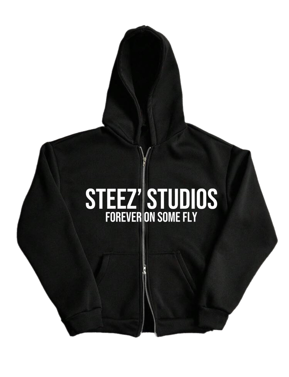 Cropped Double Zipper Hoodie
